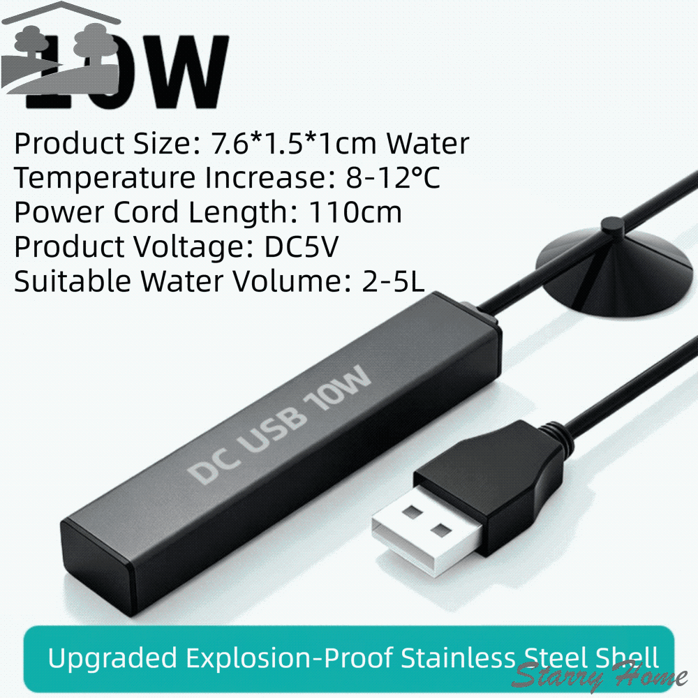 5/10W Mini USB Aquarium Heater - Fish Tank Heater recension och pris