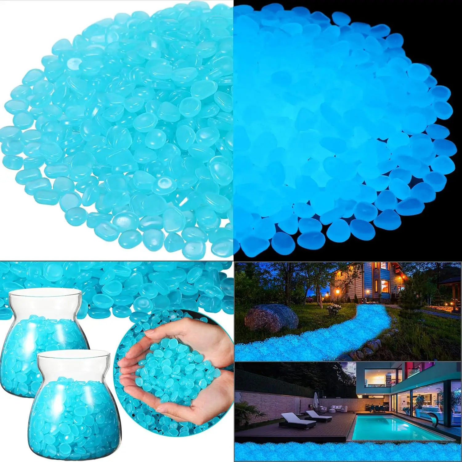 500Pcs Glow in The Dark Garden - Fish Tank Gravel recension och pris
